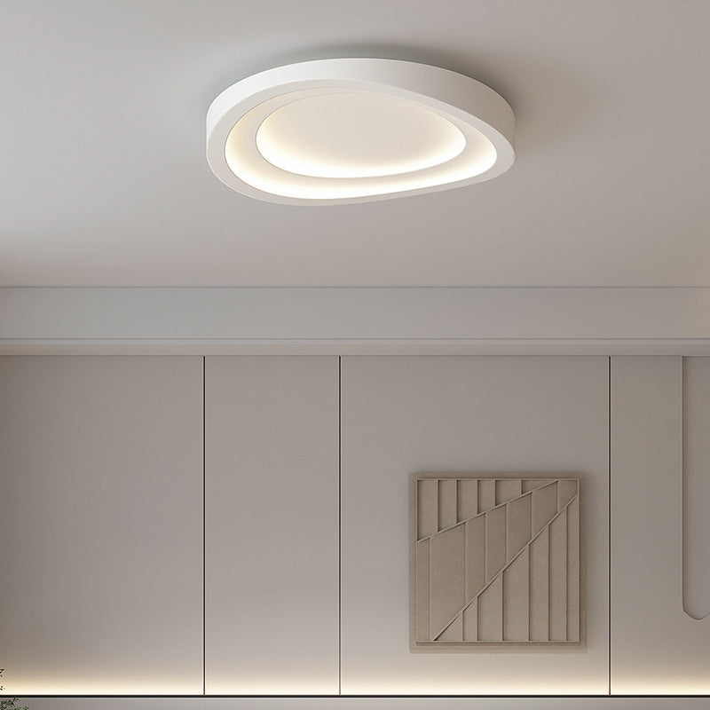 Modernism Flush Mount Ceiling Light White Flush Lighting with Metal for Bedroom