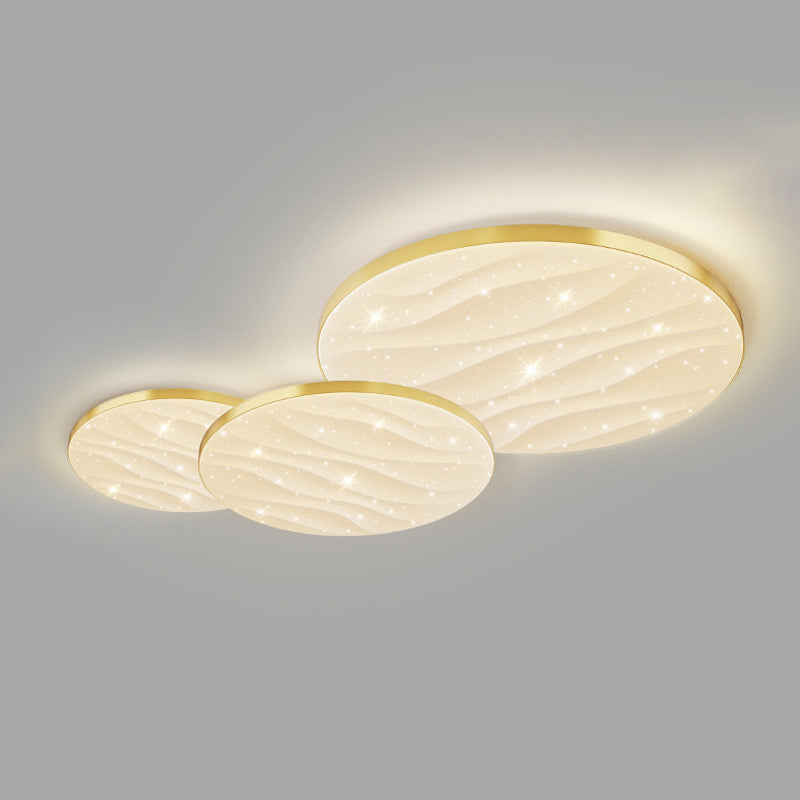 Contemporary Flush Mount 3-Light Ceiling Mounted Fixture with Acrylic for Living Room