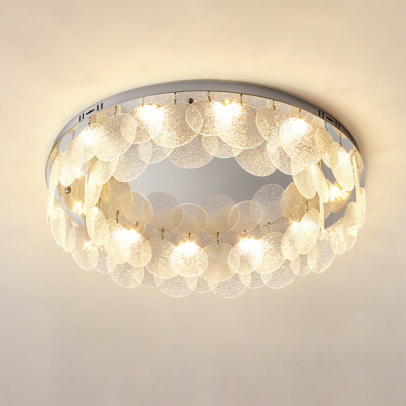 Single Modernism Chrome Flush Mount Lighting LED Ceiling Light for Bedroom