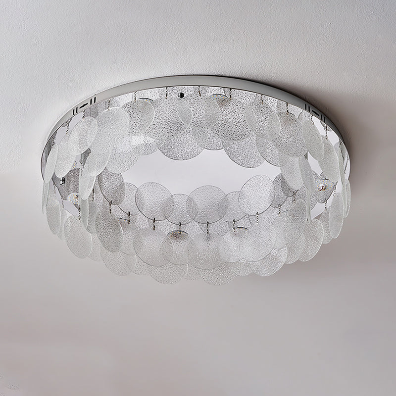 Single Modernism Chrome Flush Mount Lighting LED Ceiling Light for Bedroom