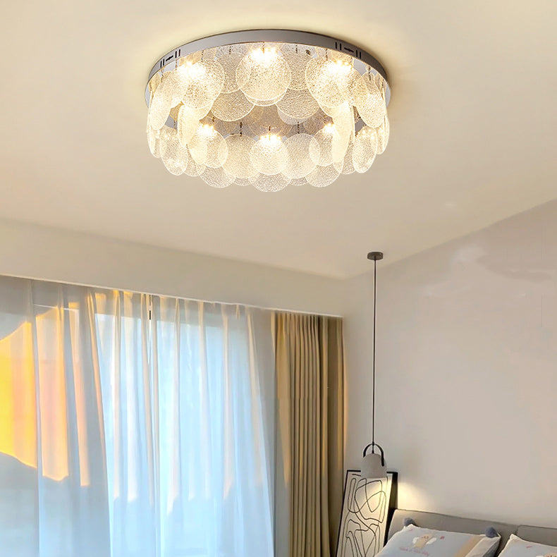 Single Modernism Chrome Flush Mount Lighting LED Ceiling Light for Bedroom