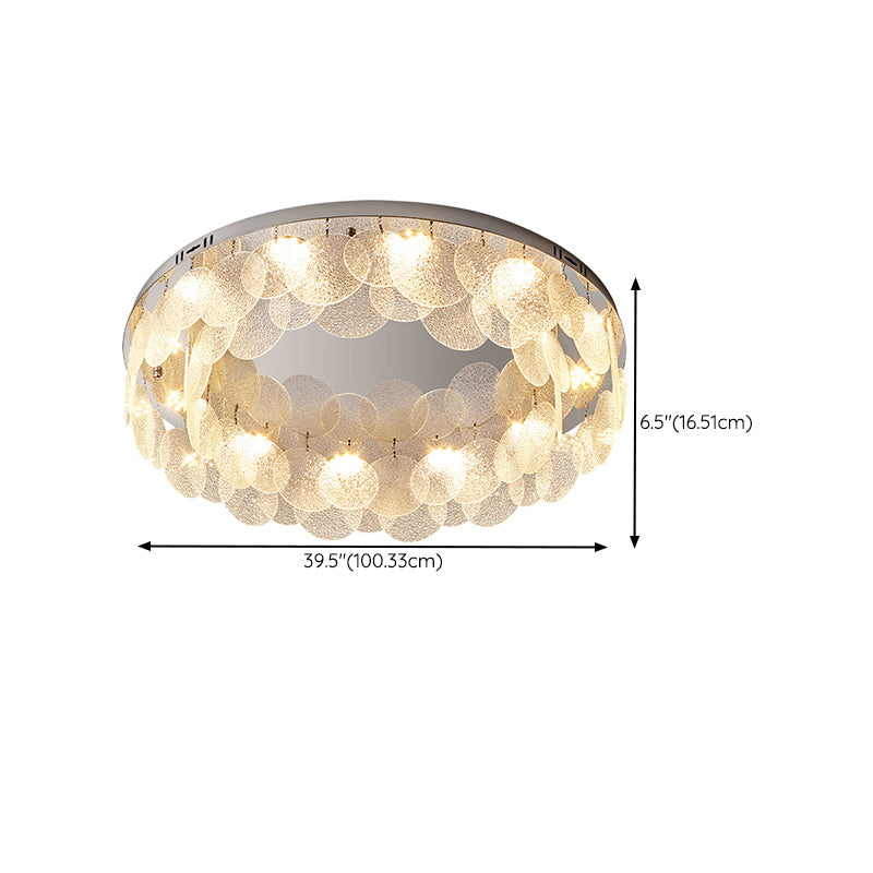 Single Modernism Chrome Flush Mount Lighting LED Ceiling Light for Bedroom