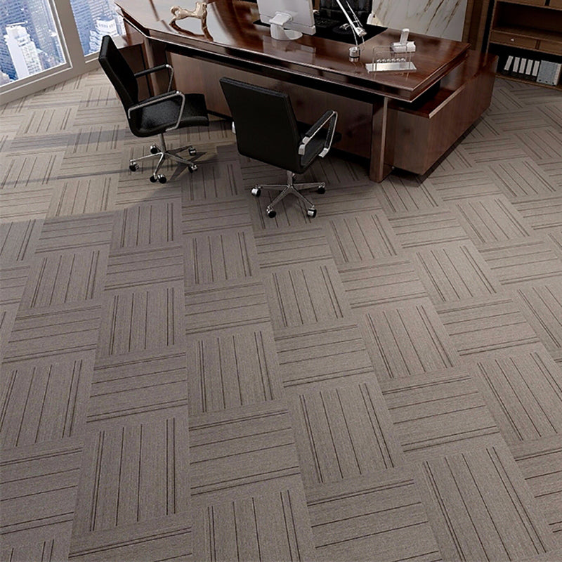 Modern Carpet Floor Tile Level Loop Glue Down Fade Resistant Carpet Tiles