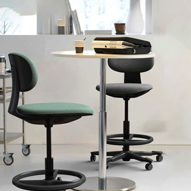 Modern Adjustable Backrest Counter Stool Iron Cashier Bar Stool with Cushion and Pedal