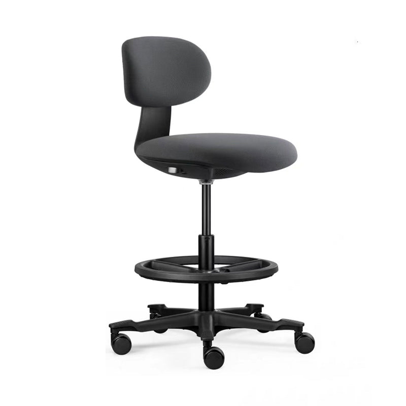 Modern Adjustable Backrest Counter Stool Iron Cashier Bar Stool with Cushion and Pedal