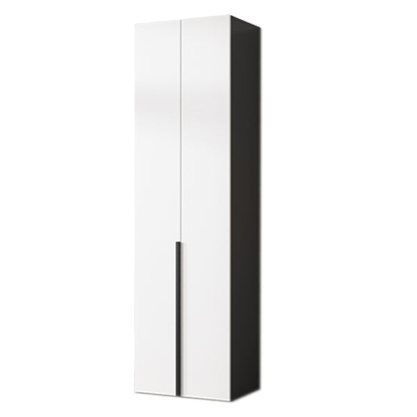 Artificial Wood Coat Locker White Kids Closet with Sliding Barn Door
