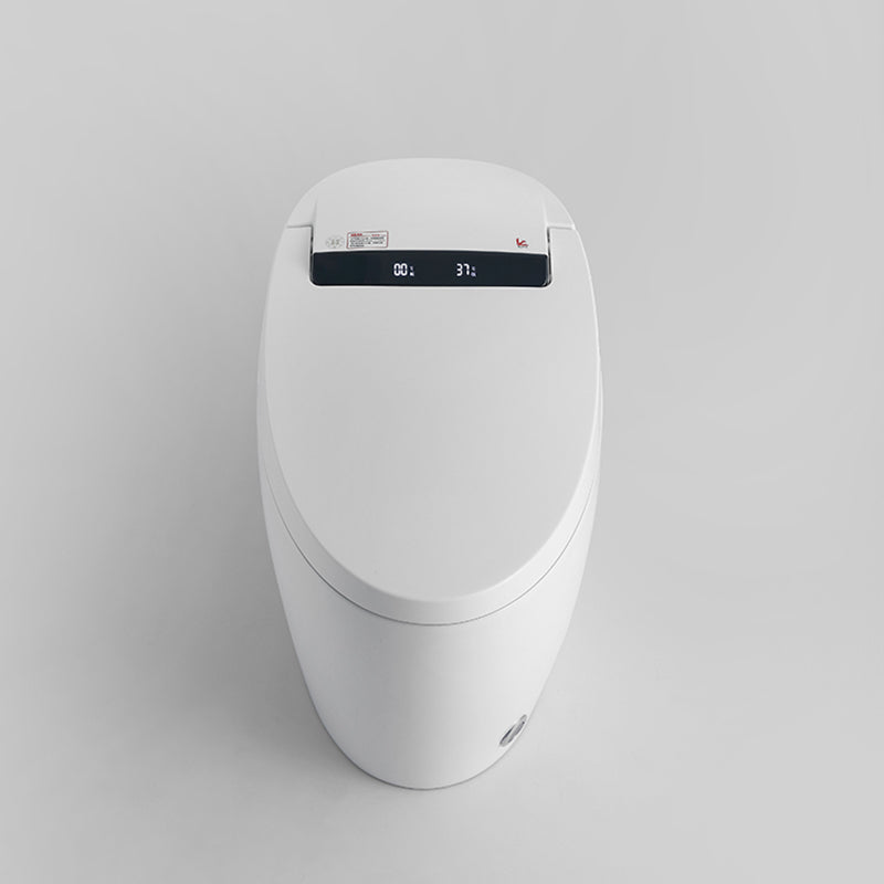 Elongated Smart Toilet Seat Bidet White Floor Standing Bidet Seat with Heated Seat