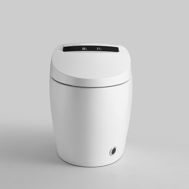 Elongated Smart Toilet Seat Bidet White Floor Standing Bidet Seat with Heated Seat