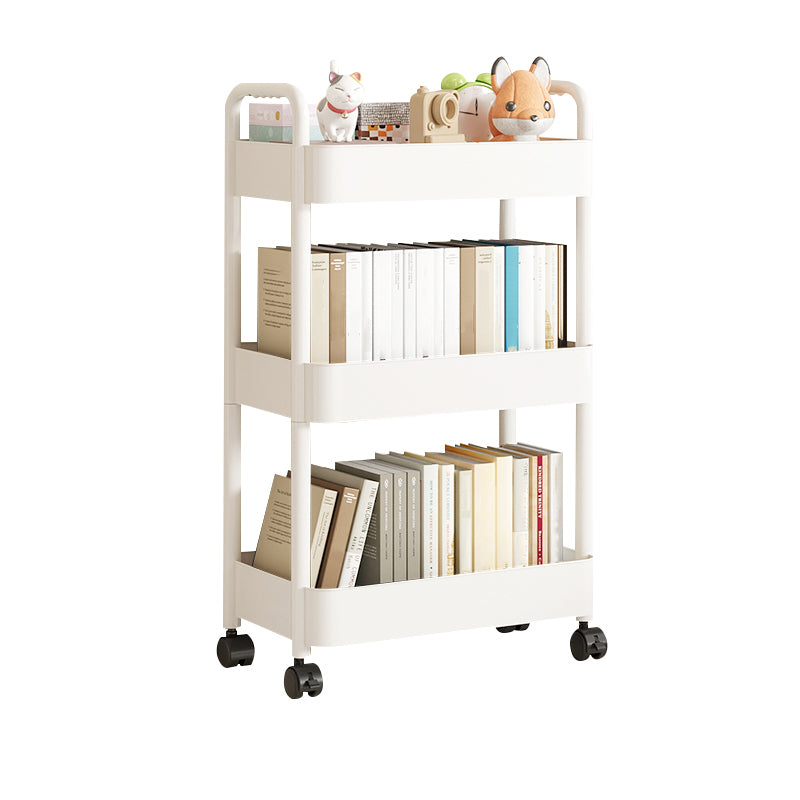 Scandinavian Plastic Bookshelf Open Back Standard Bookcase with Shelves