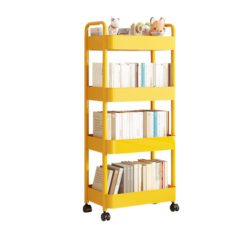 Scandinavian Plastic Bookshelf Open Back Standard Bookcase with Shelves