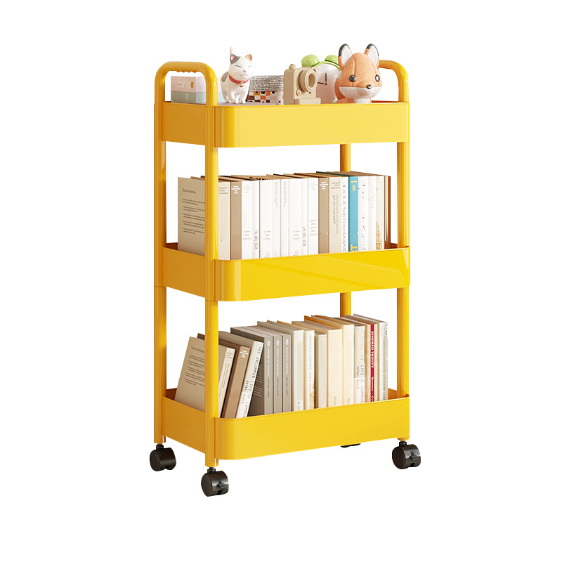 Scandinavian Plastic Bookshelf Open Back Standard Bookcase with Shelves