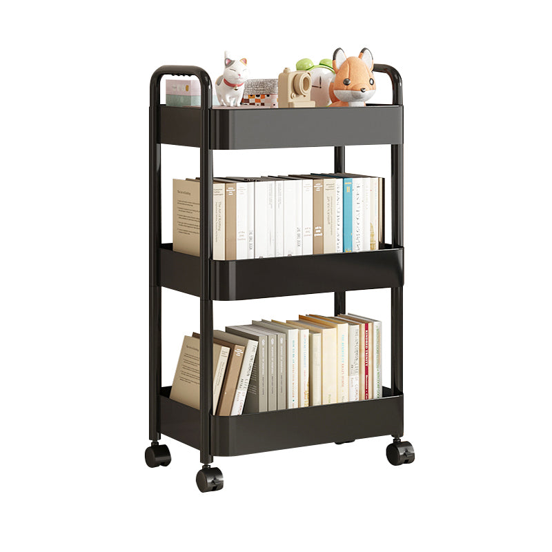 Scandinavian Plastic Bookshelf Open Back Standard Bookcase with Shelves