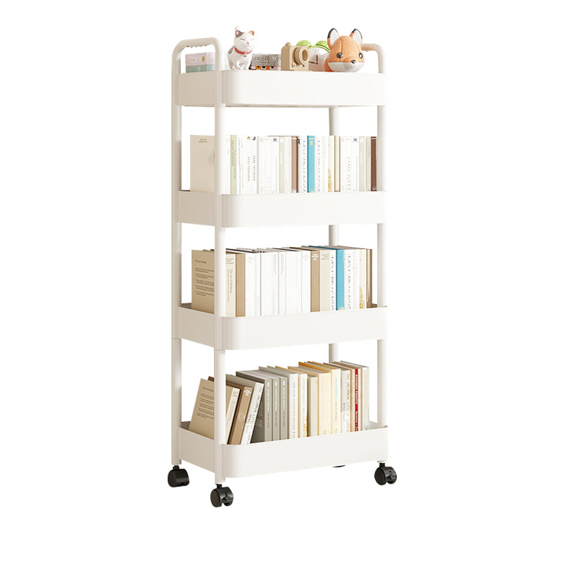 Scandinavian Plastic Bookshelf Open Back Standard Bookcase with Shelves