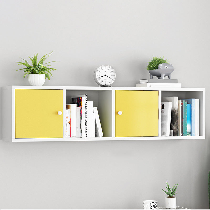 Engineered Wood Scandinavian Bookcase Floating Closed Back Bookshelf