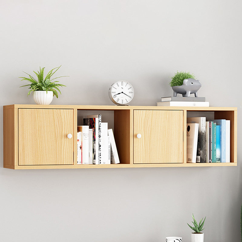 Engineered Wood Scandinavian Bookcase Floating Closed Back Bookshelf