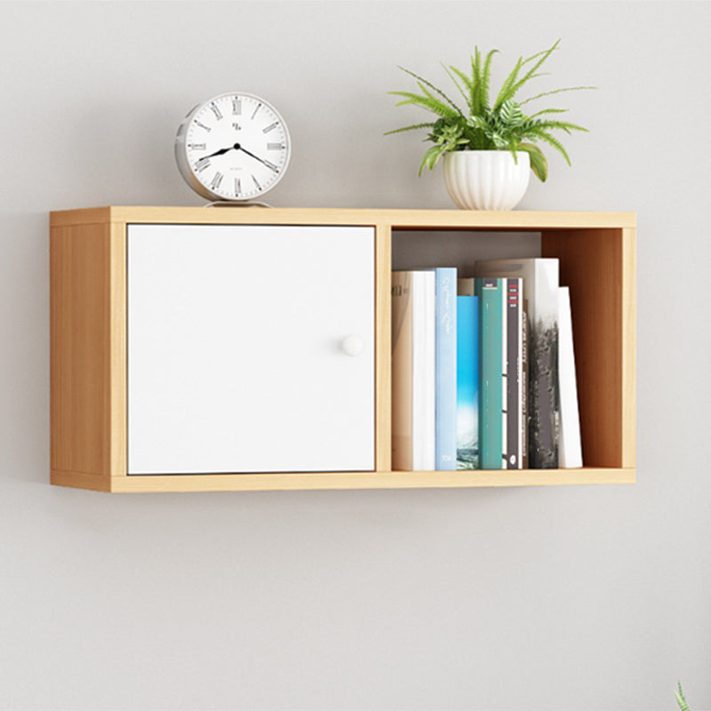 Engineered Wood Scandinavian Bookcase Floating Closed Back Bookshelf