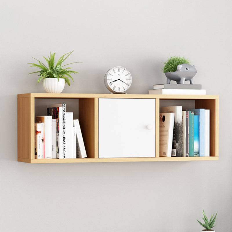 Engineered Wood Scandinavian Bookcase Floating Closed Back Bookshelf