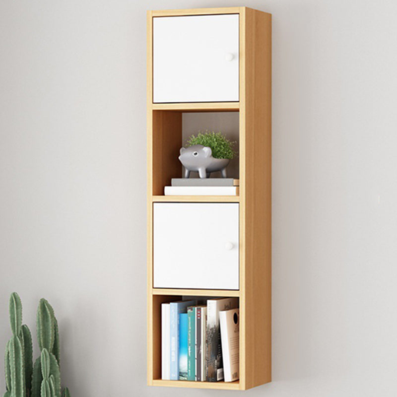 Engineered Wood Scandinavian Bookcase Floating Closed Back Bookshelf