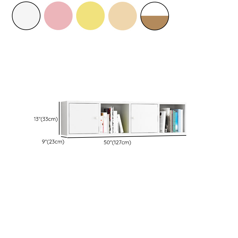 Engineered Wood Scandinavian Bookcase Floating Closed Back Bookshelf