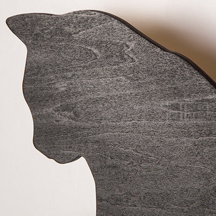 Kitten Kid Bedroom Hallway Sconce Light Wood Animal LED Wall Sconce in Black Finish