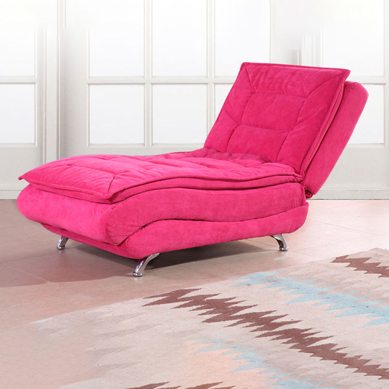 Contemporary Armless Reclining Accent Chair Fabric Chaise for Living Room