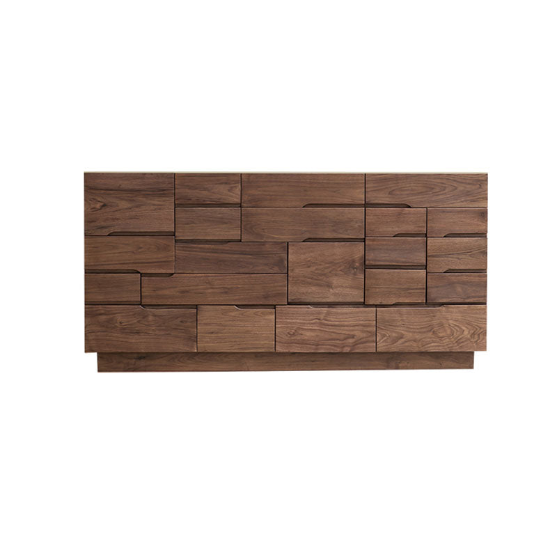 Contemporary Horizontal Dresser Wood Storage Dresser with Drawers for Bedroom