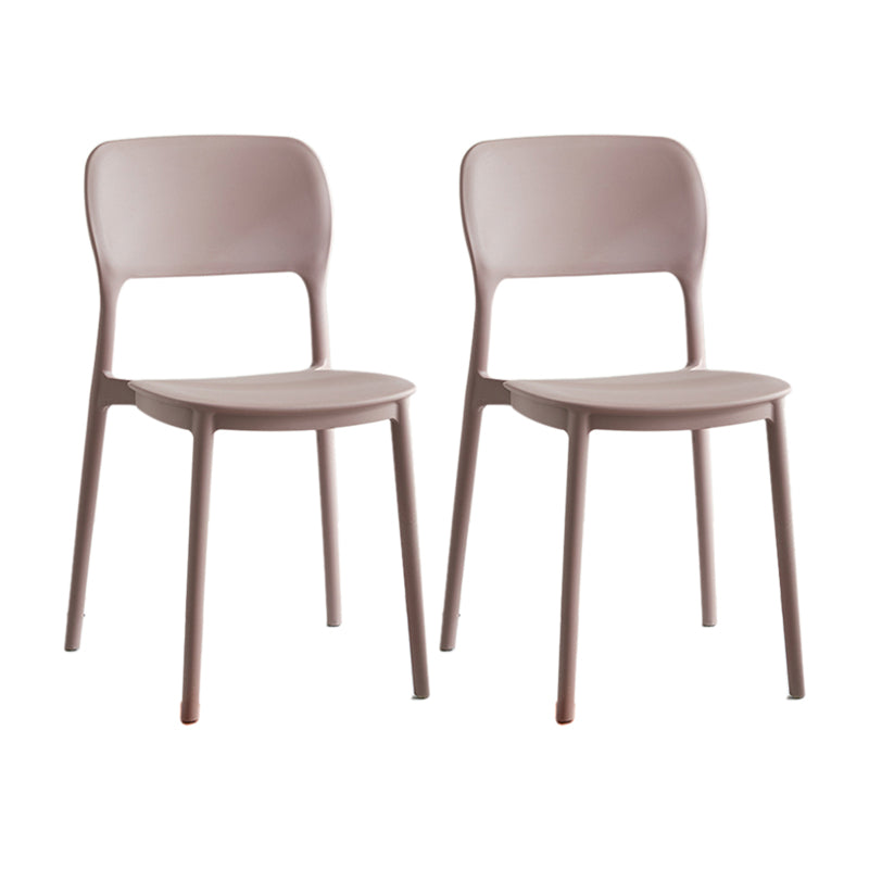 Modern Outdoors Dining Chairs Plastic Stacking Patio Dining Chair