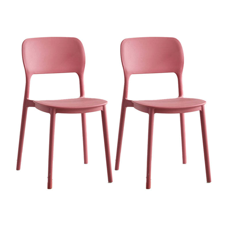 Modern Outdoors Dining Chairs Plastic Stacking Patio Dining Chair