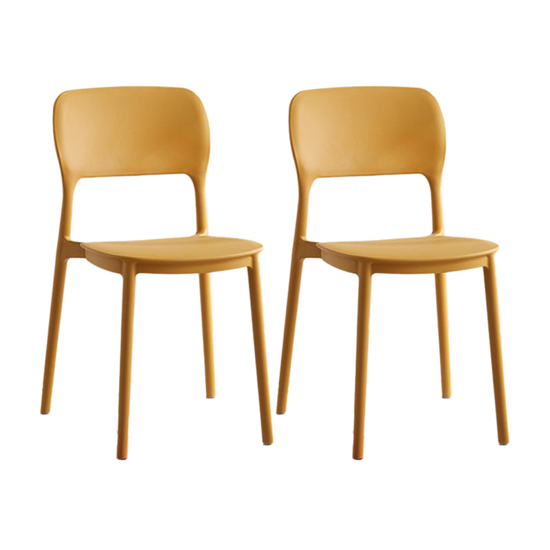 Modern Outdoors Dining Chairs Plastic Stacking Patio Dining Chair