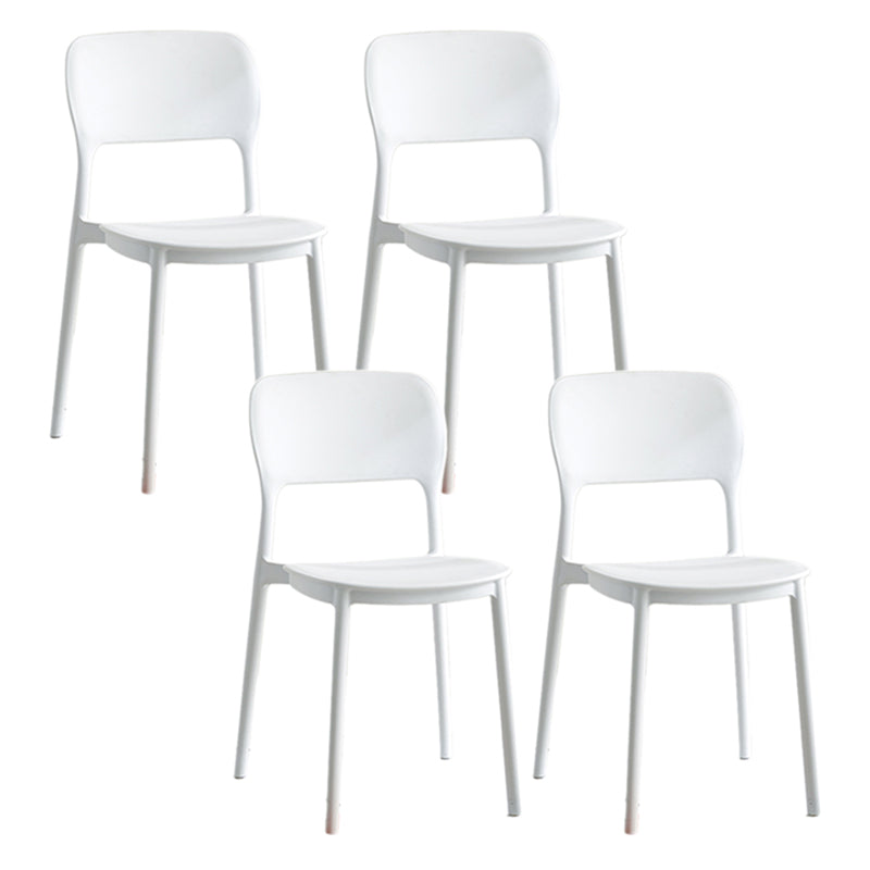 Modern Outdoors Dining Chairs Plastic Stacking Patio Dining Chair