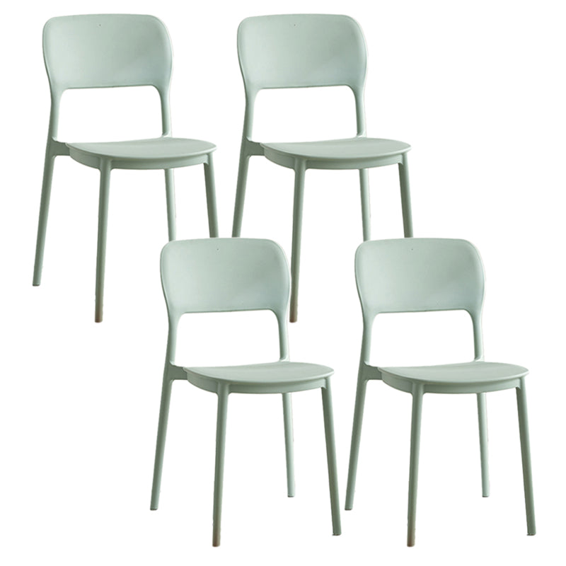 Modern Outdoors Dining Chairs Plastic Stacking Patio Dining Chair