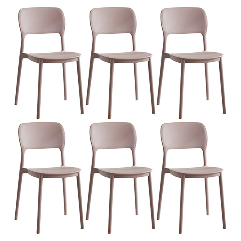 Modern Outdoors Dining Chairs Plastic Stacking Patio Dining Chair