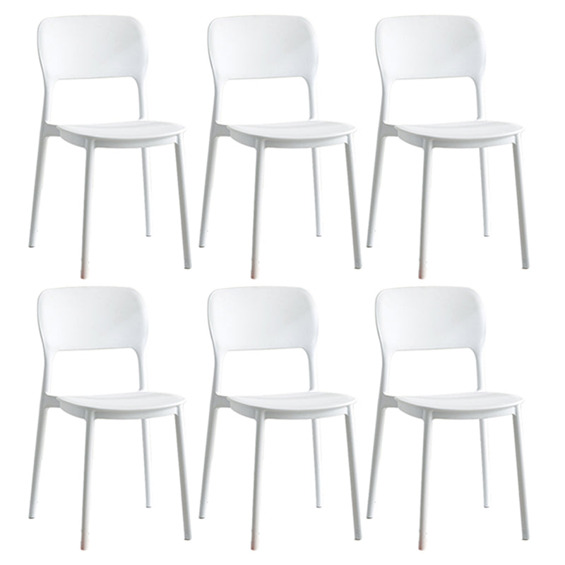 Modern Outdoors Dining Chairs Plastic Stacking Patio Dining Chair
