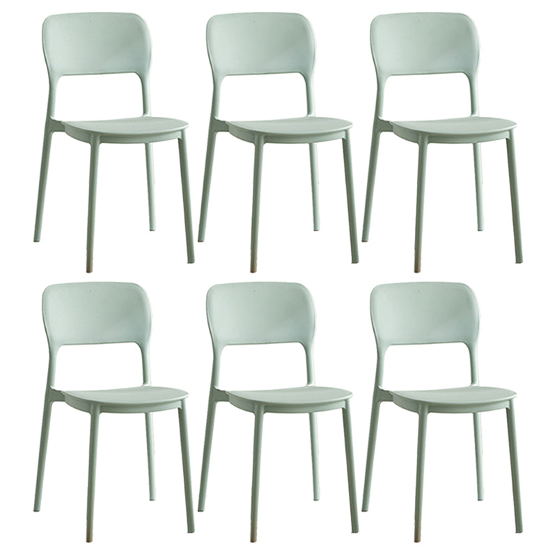 Modern Outdoors Dining Chairs Plastic Stacking Patio Dining Chair