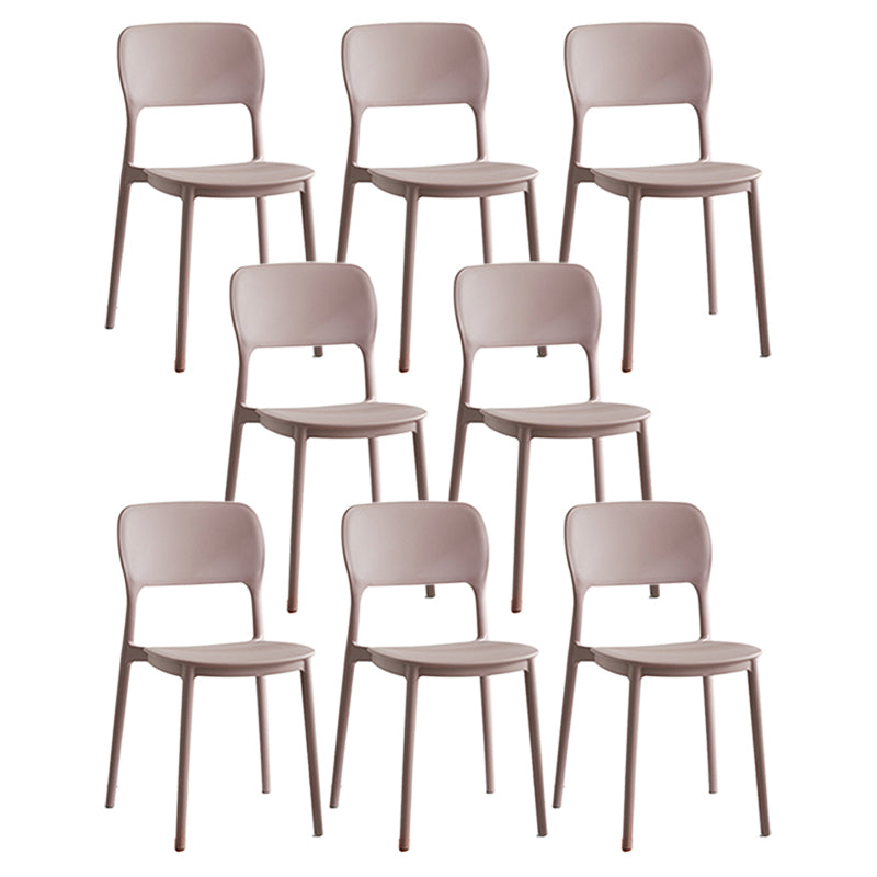 Modern Outdoors Dining Chairs Plastic Stacking Patio Dining Chair
