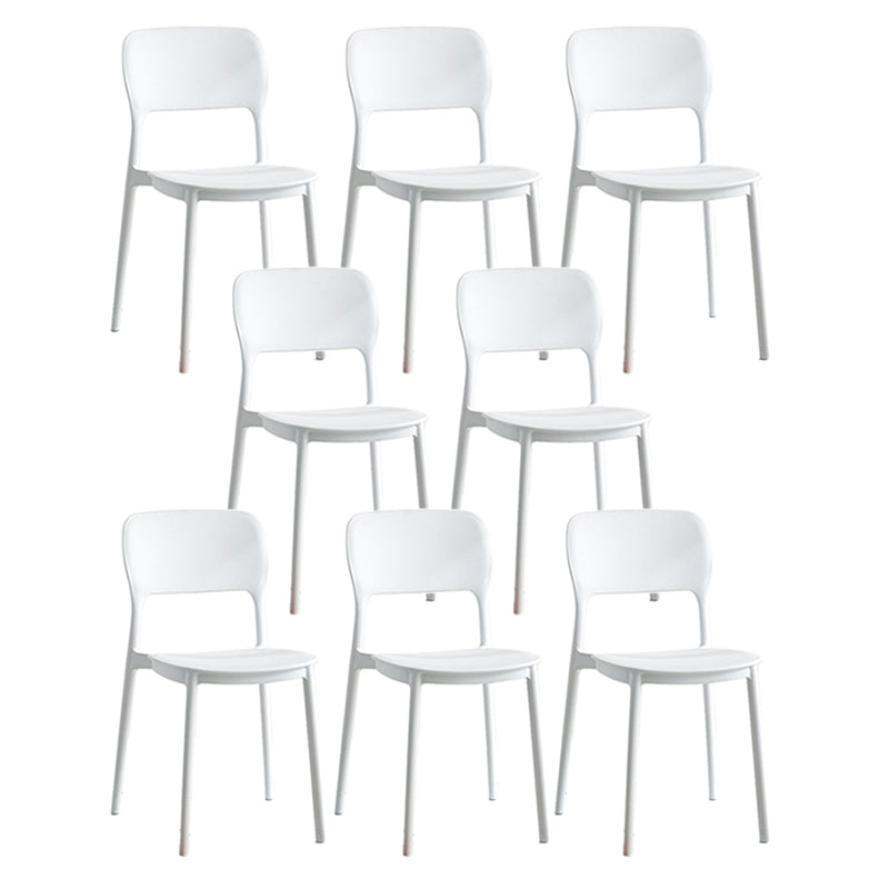 Modern Outdoors Dining Chairs Plastic Stacking Patio Dining Chair