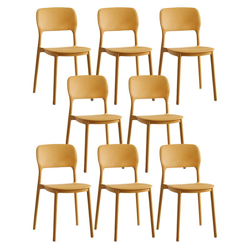 Modern Outdoors Dining Chairs Plastic Stacking Patio Dining Chair
