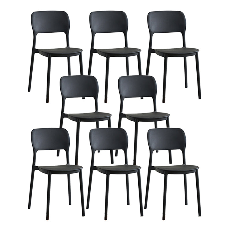 Modern Outdoors Dining Chairs Plastic Stacking Patio Dining Chair