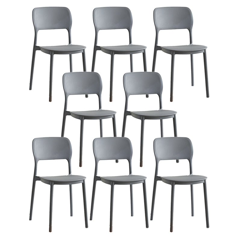 Modern Outdoors Dining Chairs Plastic Stacking Patio Dining Chair