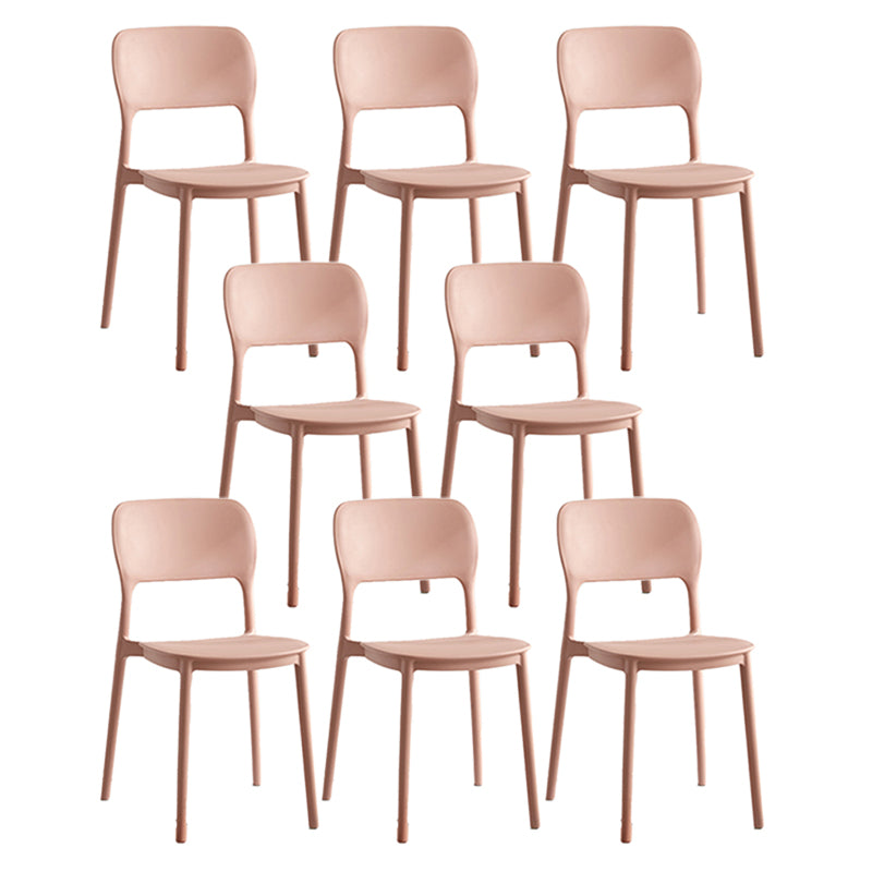 Modern Outdoors Dining Chairs Plastic Stacking Patio Dining Chair