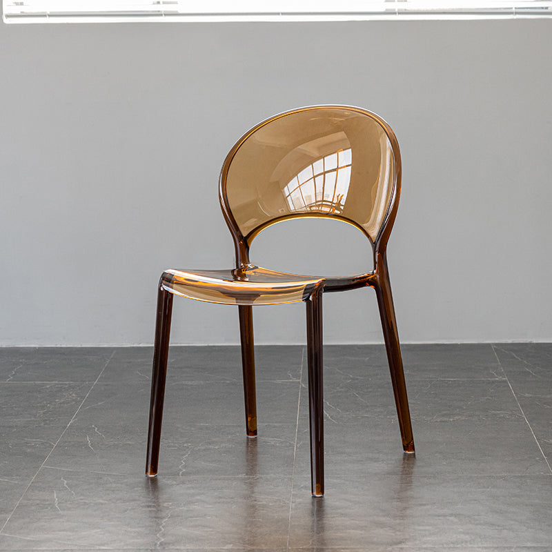 Plastic Outdoors Dining Chairs Modern Stacking Patio Dining Chair