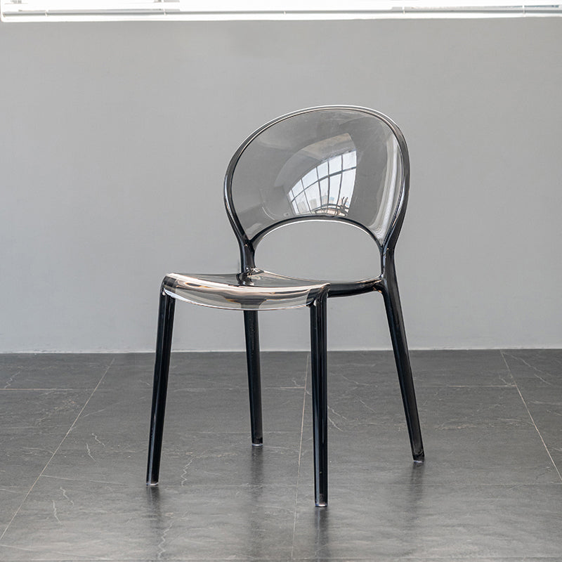 Plastic Outdoors Dining Chairs Modern Stacking Patio Dining Chair