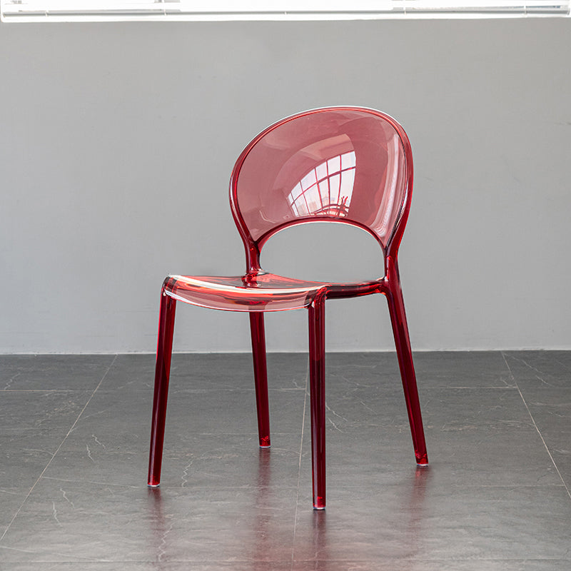 Plastic Outdoors Dining Chairs Modern Stacking Patio Dining Chair