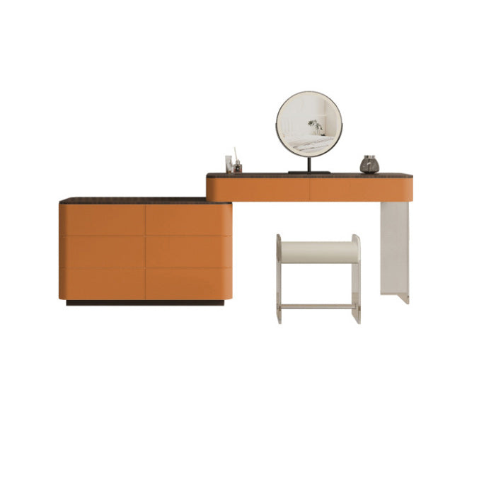 Contemporary Wood Makeup Vanity Table Dresser With Storage 8 Drawers for Bedroom