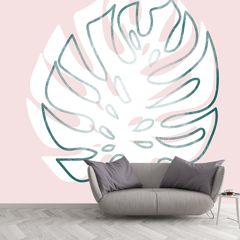 Environmental Tropical Plant Illustration Wallpaper Bedroom Wall Mural