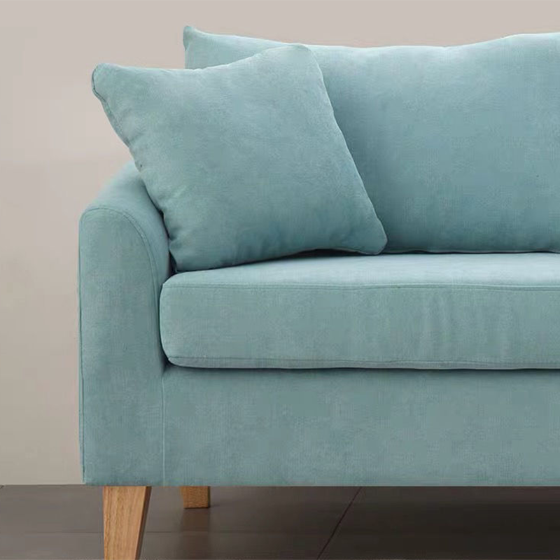 68.1" Wide Slipcovered Linen Sofa 3-Seater Loose Back Square Arm Sofa