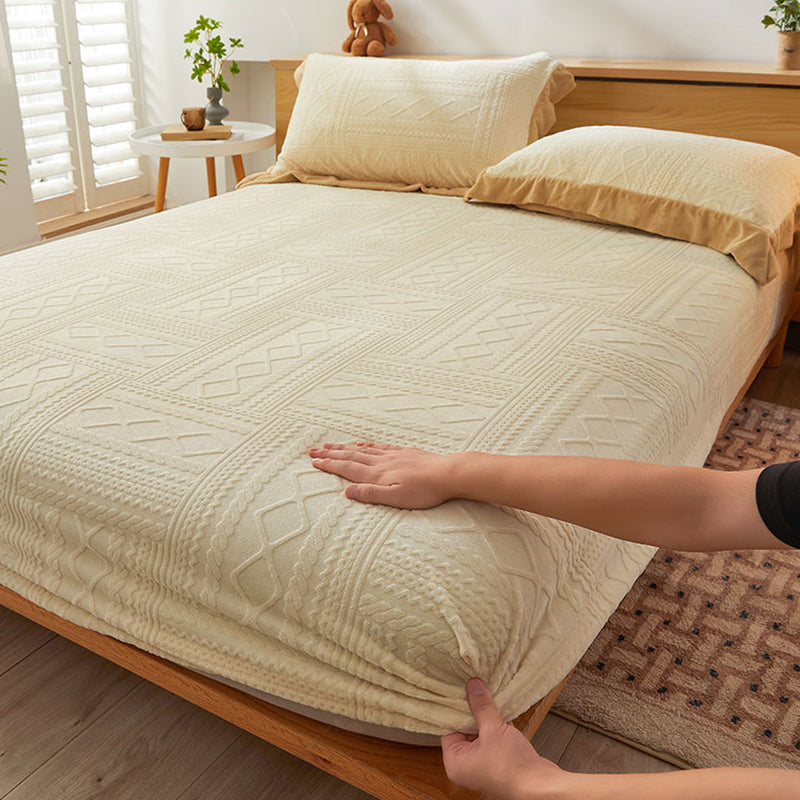 Breathable Knit Sheet Pure Color Non-Pilling Ultra-Soft Sheet