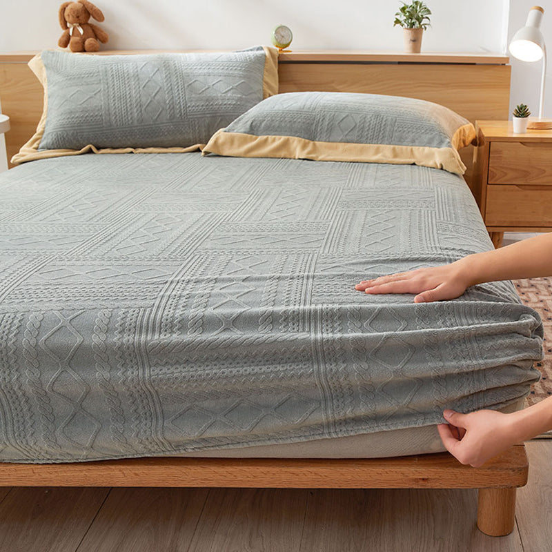 Breathable Knit Sheet Pure Color Non-Pilling Ultra-Soft Sheet