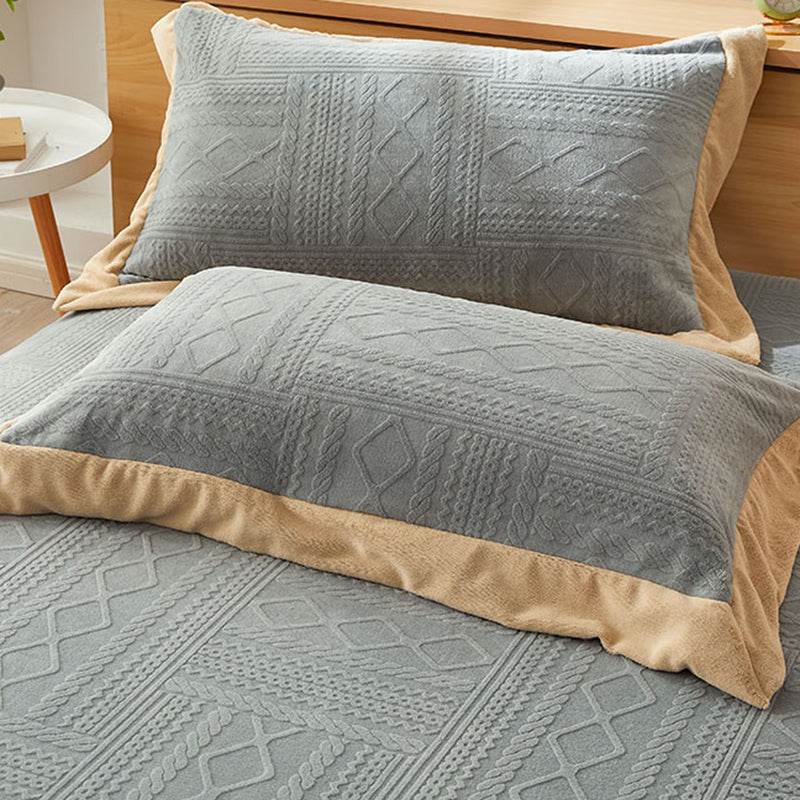 Breathable Knit Sheet Pure Color Non-Pilling Ultra-Soft Sheet