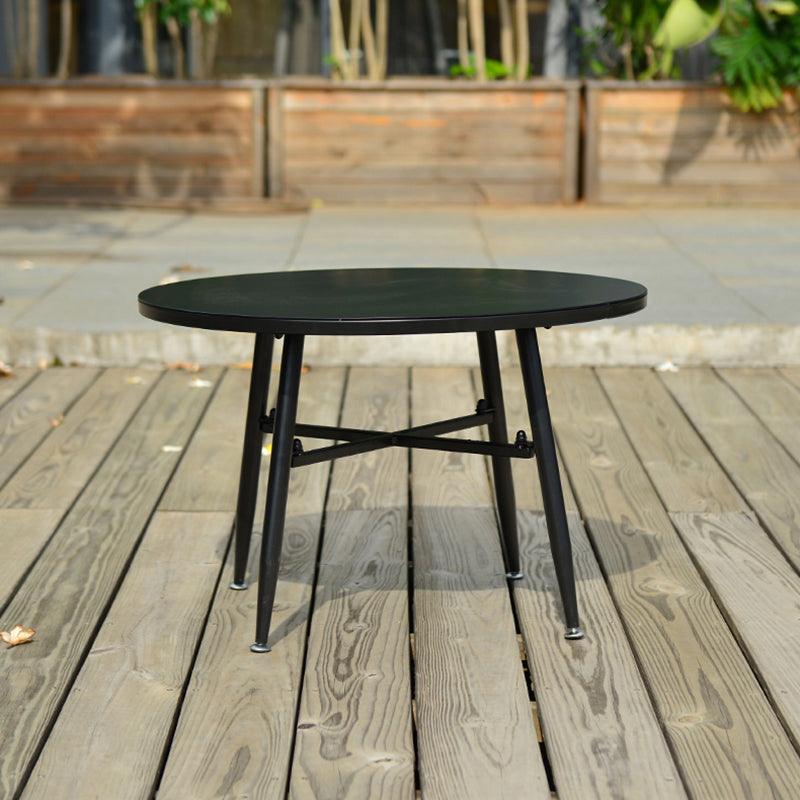 Modern Black Bistro Table Set 1/2/4/5 Pcs Metal Bistro Table and Chairs